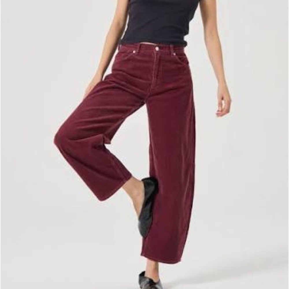 NWT Rolla’s gigi barrel jeans corduroy oxblood pants trousers denim